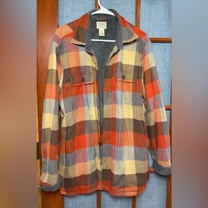 L.L. Bean Men's Multicolor Plaid Shirt Jacket